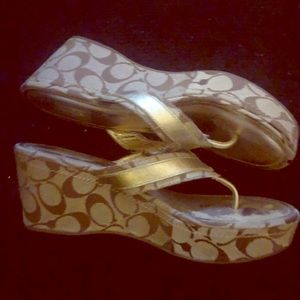 Flip flop wedge sandals